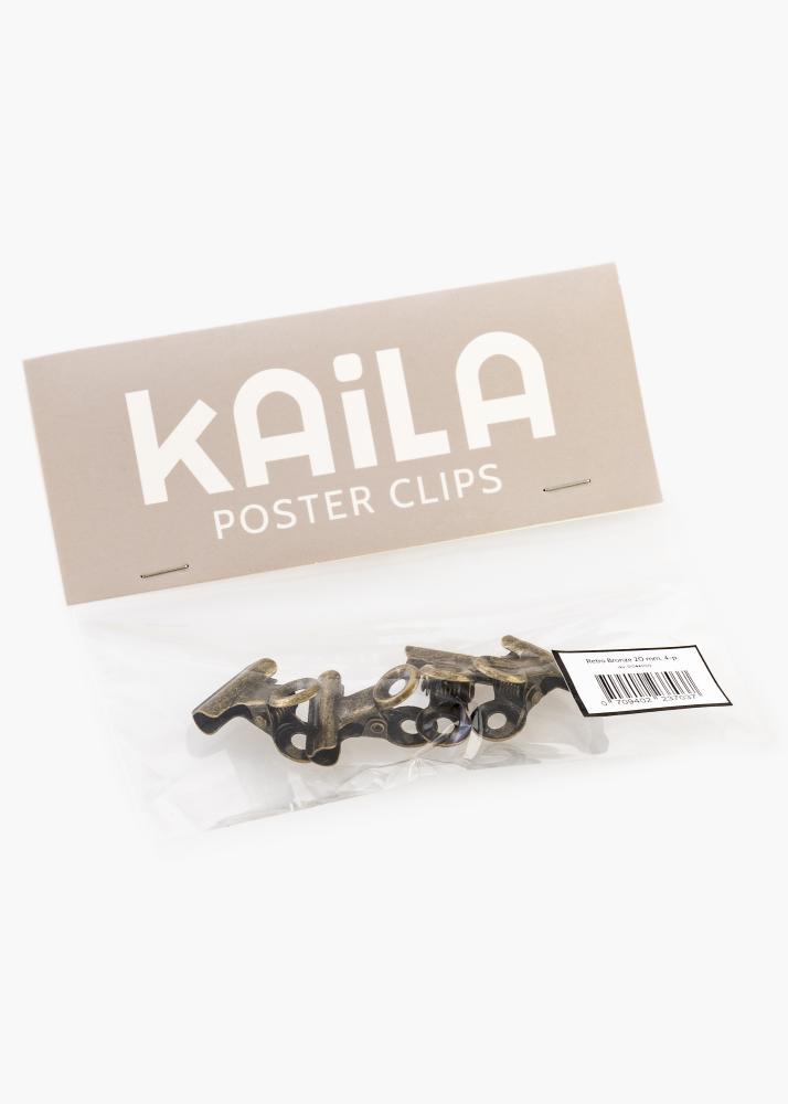 KAILA Poster Clip Retro Bronze 20 mm - 4-p