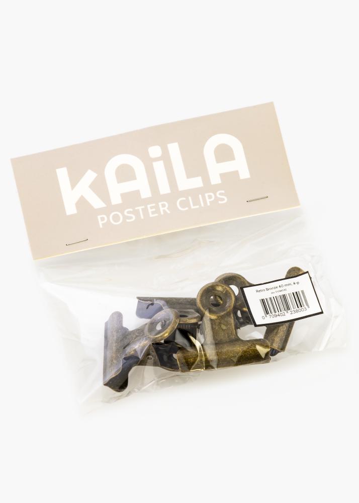 KAILA Poster Clip Retro Bronze 40 mm - 4-p