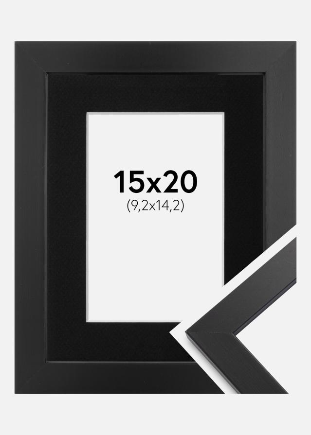 Cadre Black Wood 15x20 cm - Passe-partout Noir 4x6 pouces