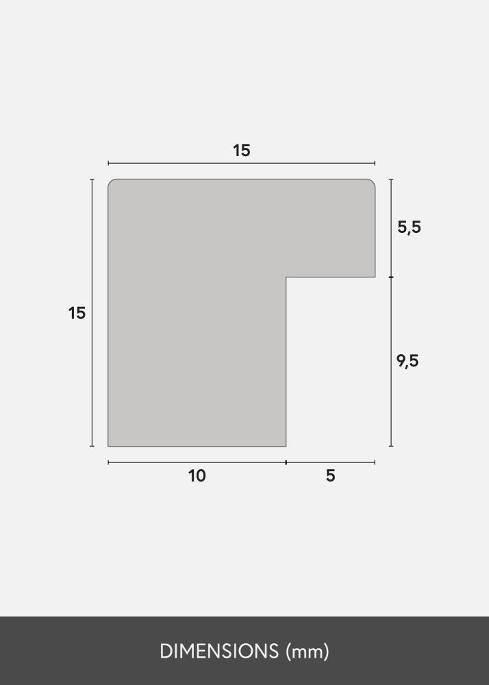 Cadre Trendy Blanc 30x30 cm - Passe-partout Blanc 20x20 cm