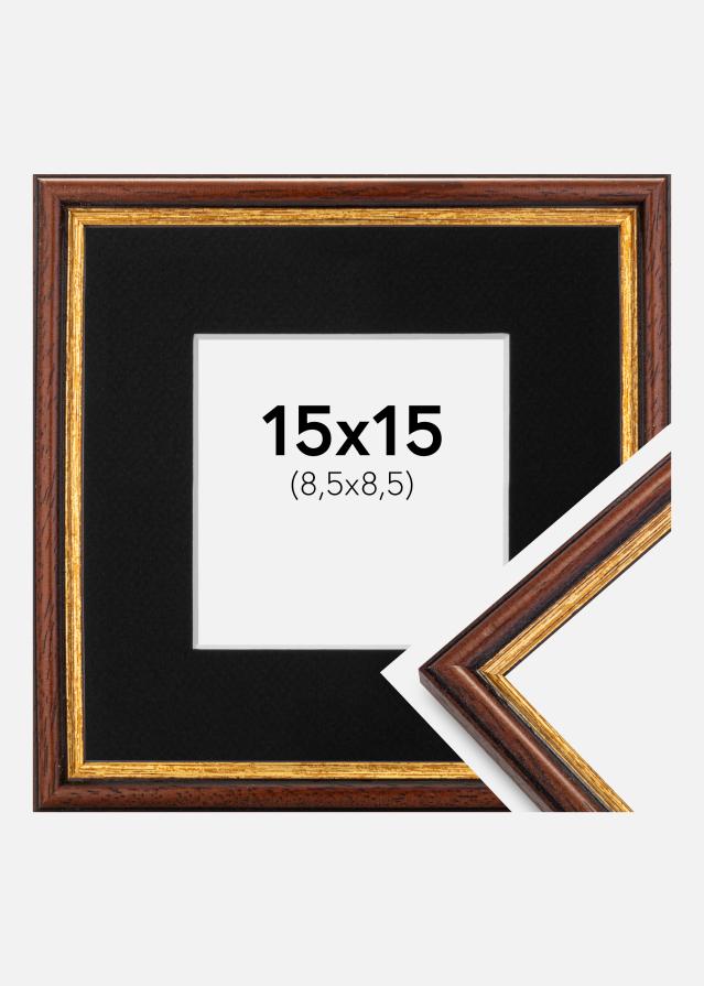 Cadre Horndal Marron 15x15 cm - Passe-partout Noir 9x9 cm