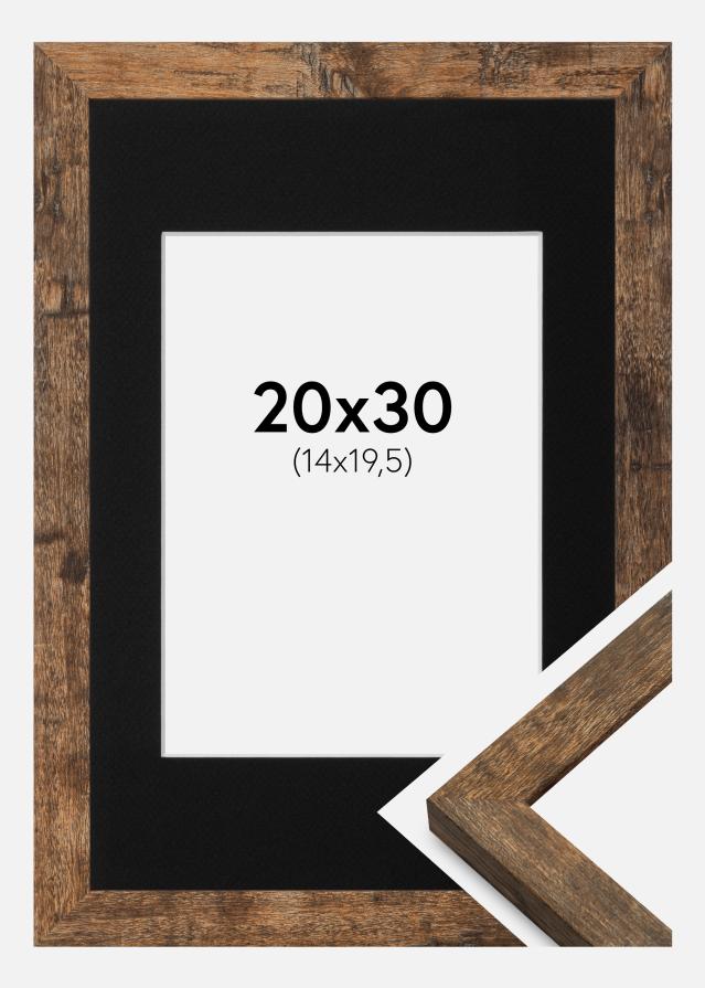 Cadre Fiorito Washed Oak 20x30 cm - Passe-partout Noir 15x21 cm (A5)