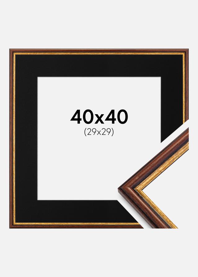 Cadre Horndal Marron 40x40 cm - Passe-partout Noir 30x30 cm