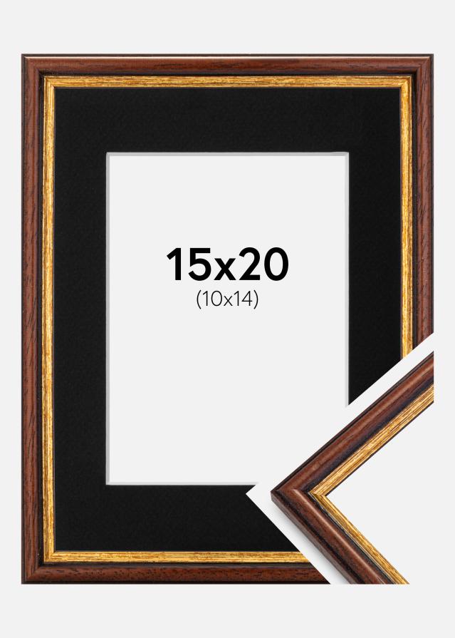 Cadre Horndal Marron 15x20 cm - Passe-partout Noir 11x15 cm