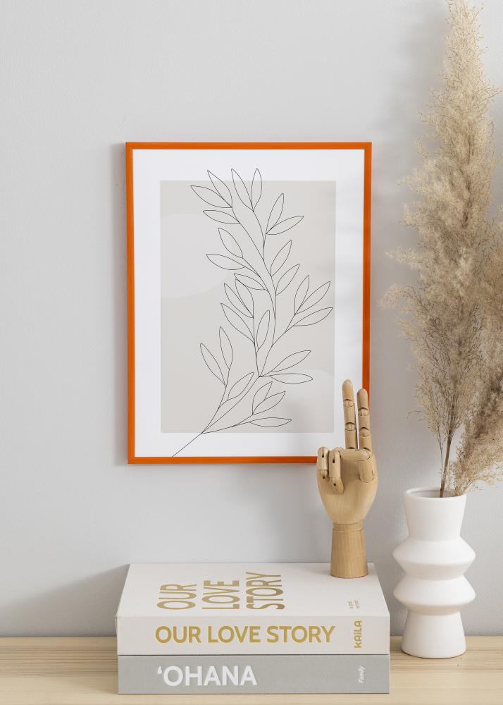 Cadre New Lifestyle Orange 50x70 cm - Passe-partout Blanc 33x56 cm