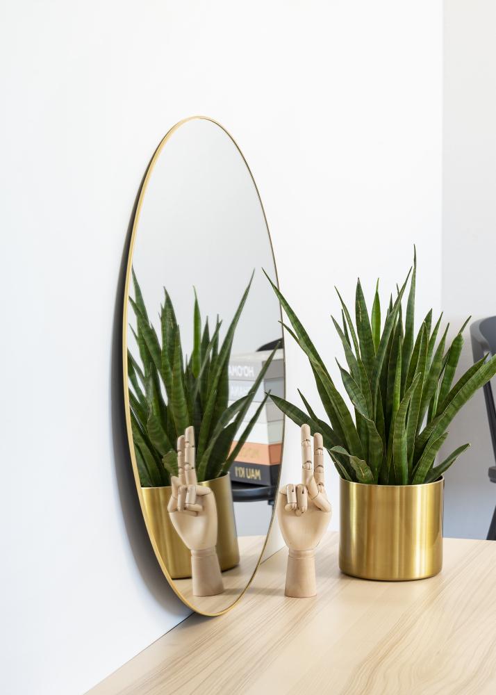 KAILA Round Mirror - Thin Brass diamètre 70 cm