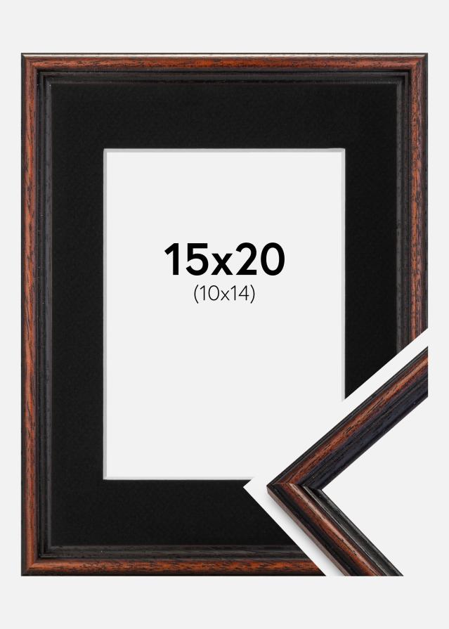 Cadre Horndal Noyer 15x20 cm - Passe-partout Noir 11x15 cm