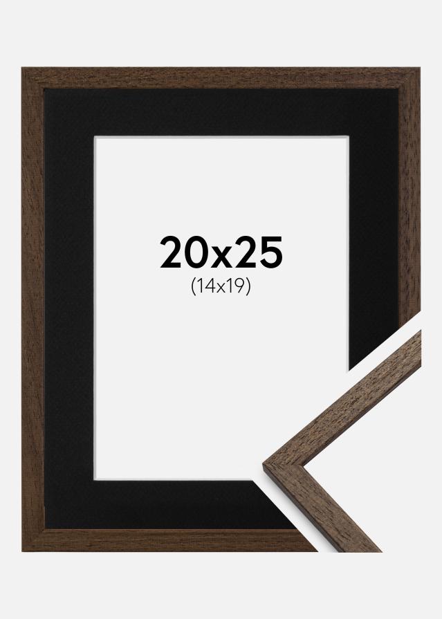 Cadre Edsbyn Noyer 20x25 cm - Passe-partout Noir 15x20 cm