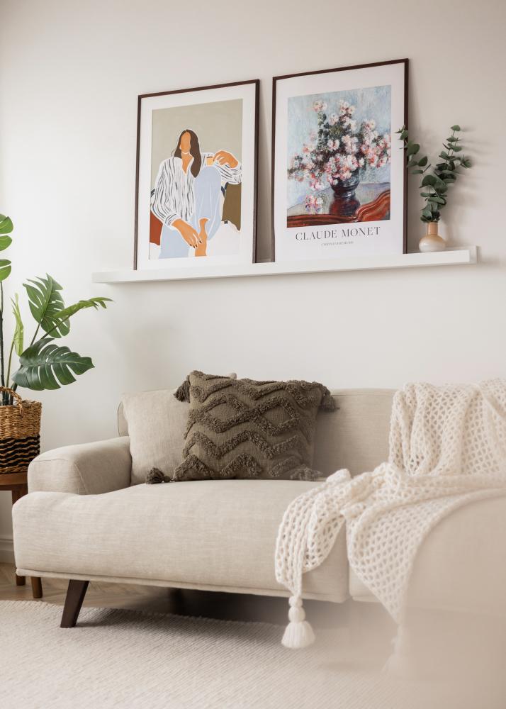 KAILA Étagère à tableau Blanc 150 cm