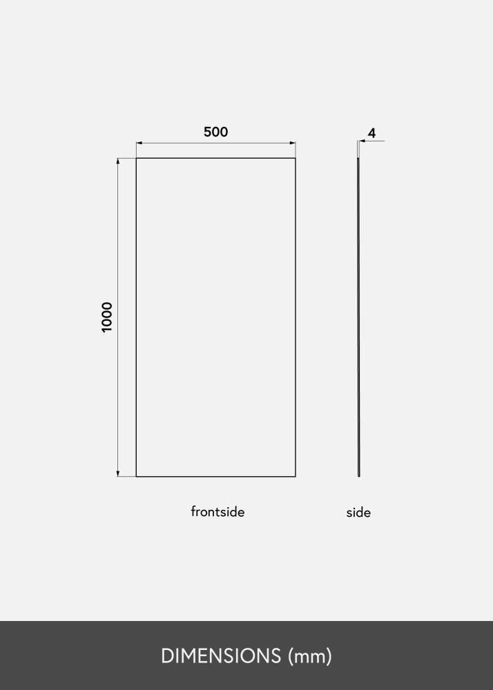 KAILA Miroir Sharp 50x100 cm