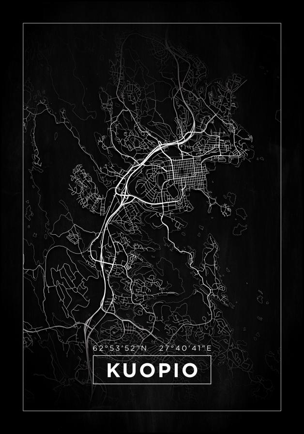 Map - Kuopio - Black