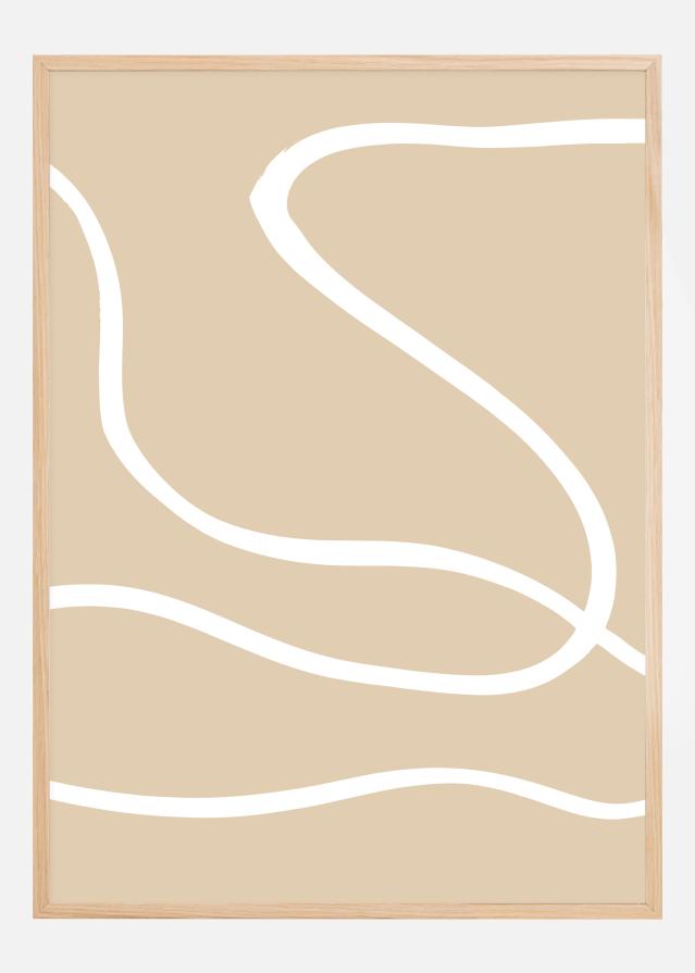 Beige Lines I Poster