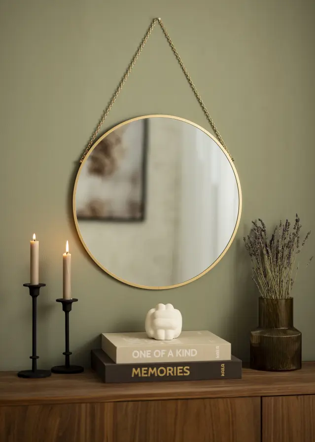 Miroir rond Modern Or 51 cm Ø