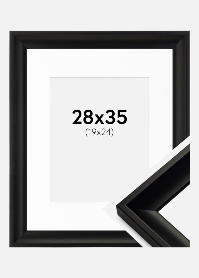 Cadre Öjaren Noir 28x35 cm - Passe-partout Blanc 20x25 cm