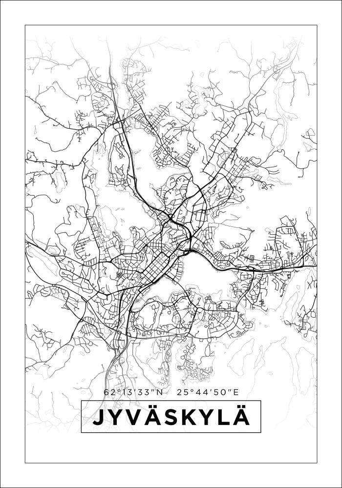 Map - Jyväskylä - White