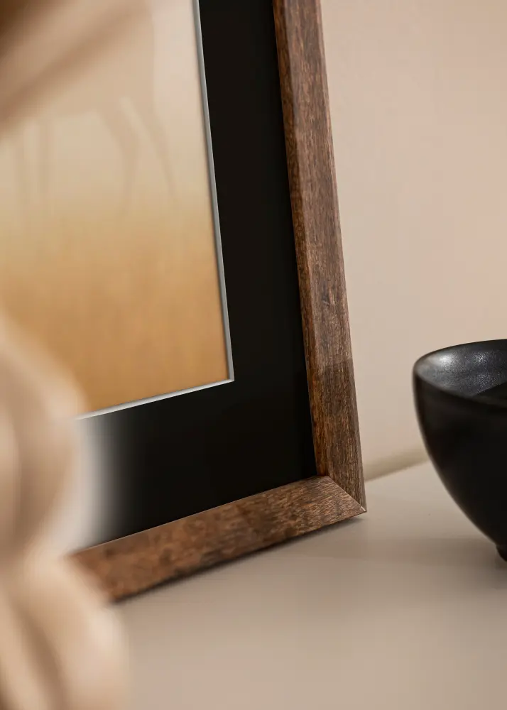 Cadre Fiorito Washed Oak 60x80 cm - Passe-partout Noir 50x60 cm