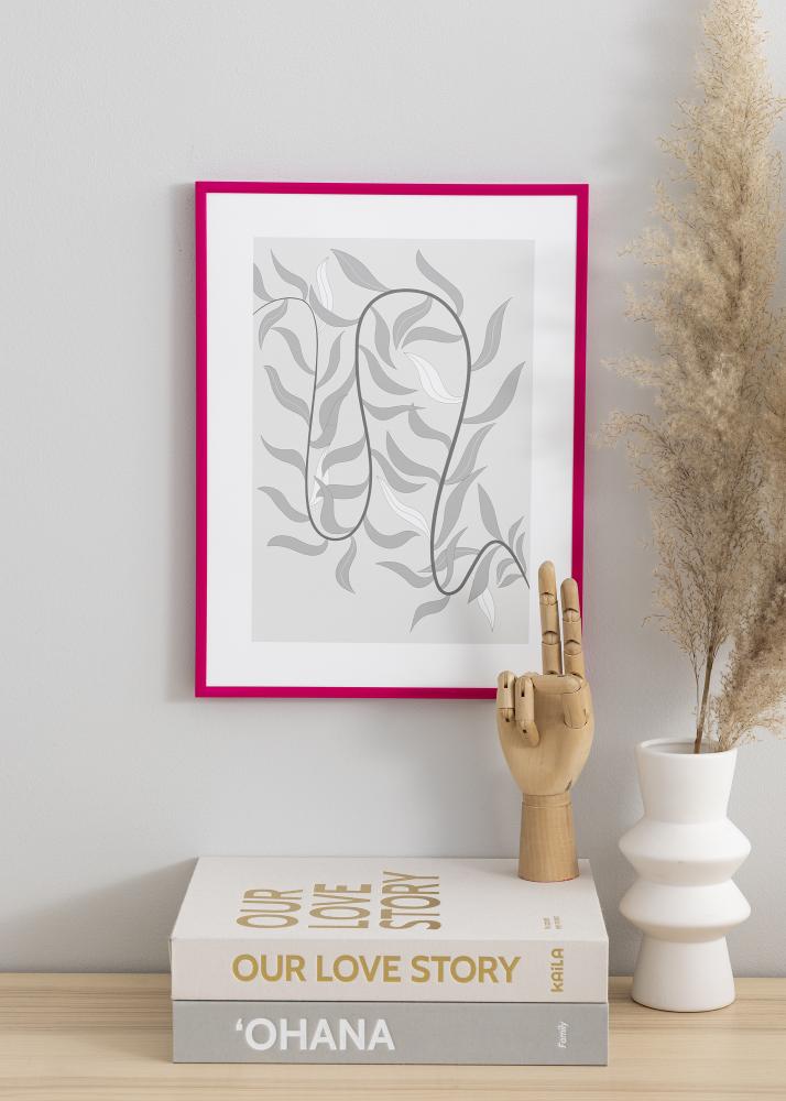 Cadre New Lifestyle Rose sombre 70x100 cm - Passe-partout Blanc 59,4x84 cm