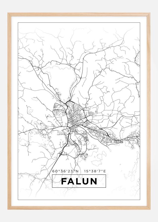 Map - Falun - White