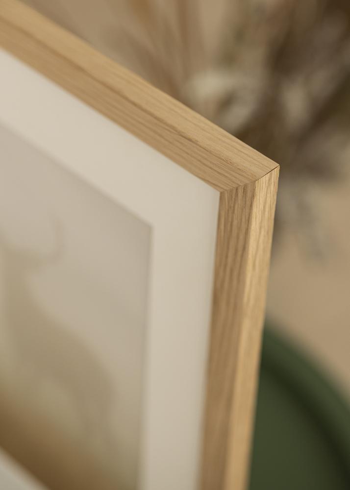 Cadre Oak Wood 35x50 cm - Passe-partout Blanc 25x35 cm