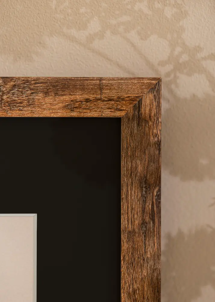 Cadre Fiorito Washed Oak 60x80 cm - Passe-partout Noir 50x60 cm