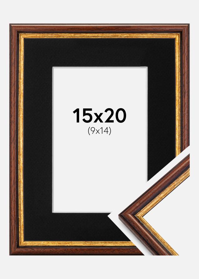 Cadre Horndal Marron 15x20 cm - Passe-partout Noir 10x15 cm