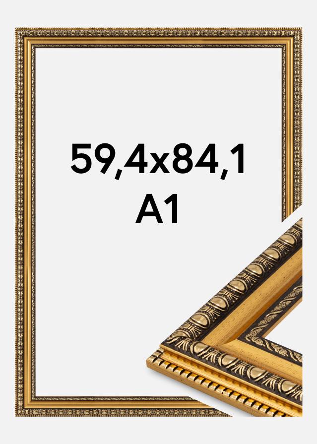 Cadre Ornato Verre Acrylique Or 59,4x84 cm (A1)