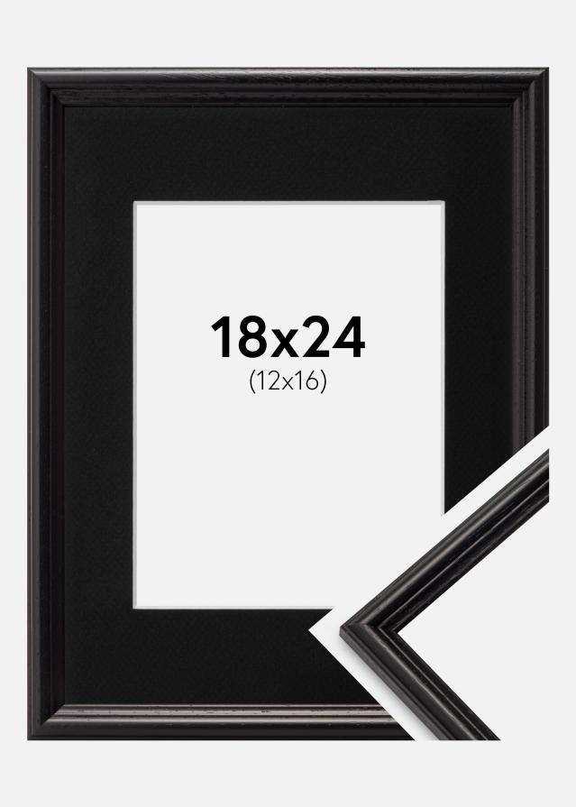 Cadre Horndal Noir 18x24 cm - Passe-partout Noir 13x17 cm