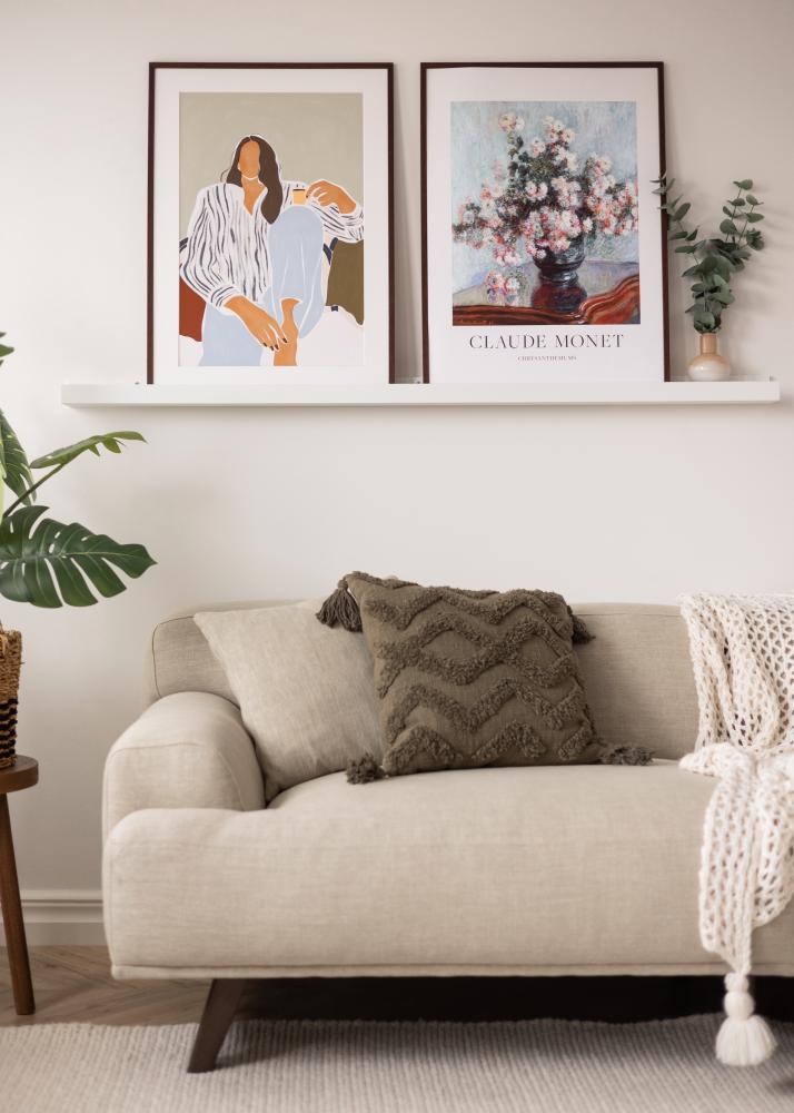 KAILA Étagère à tableau Blanc 150 cm