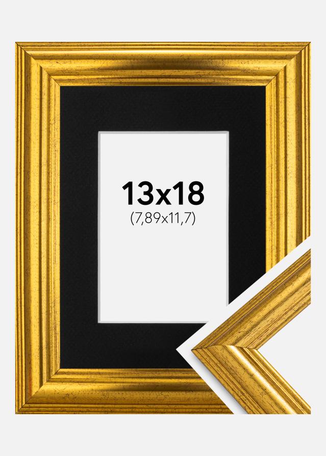 Cadre Västkusten Or 13x18 cm - Passe-partout Noir 3,5x5 pouces