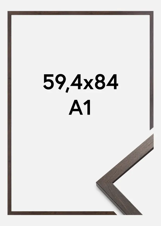 Cadre Trendy Verre Acrylique Noyer 59,4x84,1 cm (A1)