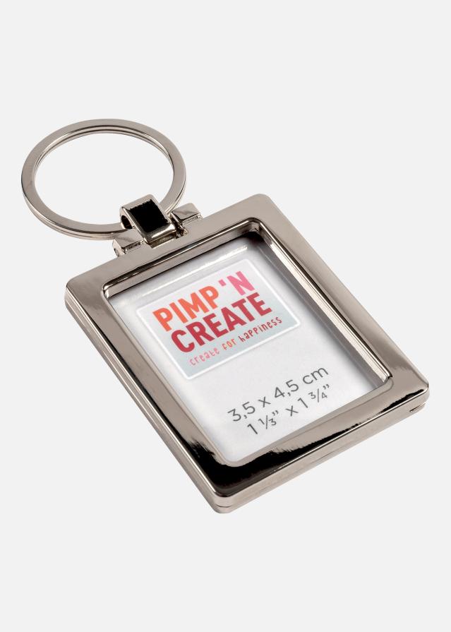 PAC Porte-clefs Argent pour 1 image en 3,5x4,5 cm