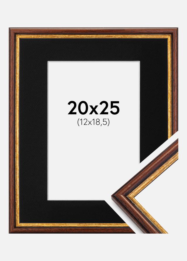 Cadre Horndal Marron 20x25 cm - Passe-partout Noir 13x19,5 cm