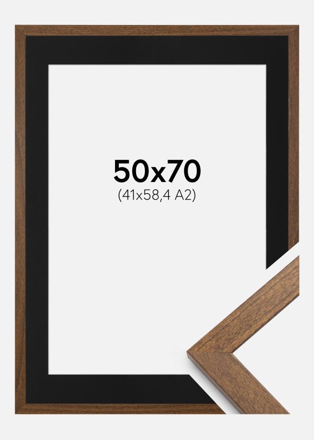 Cadre Stilren Warm Brown 50x70 cm - Passe-partout Noir 42x59,4 cm