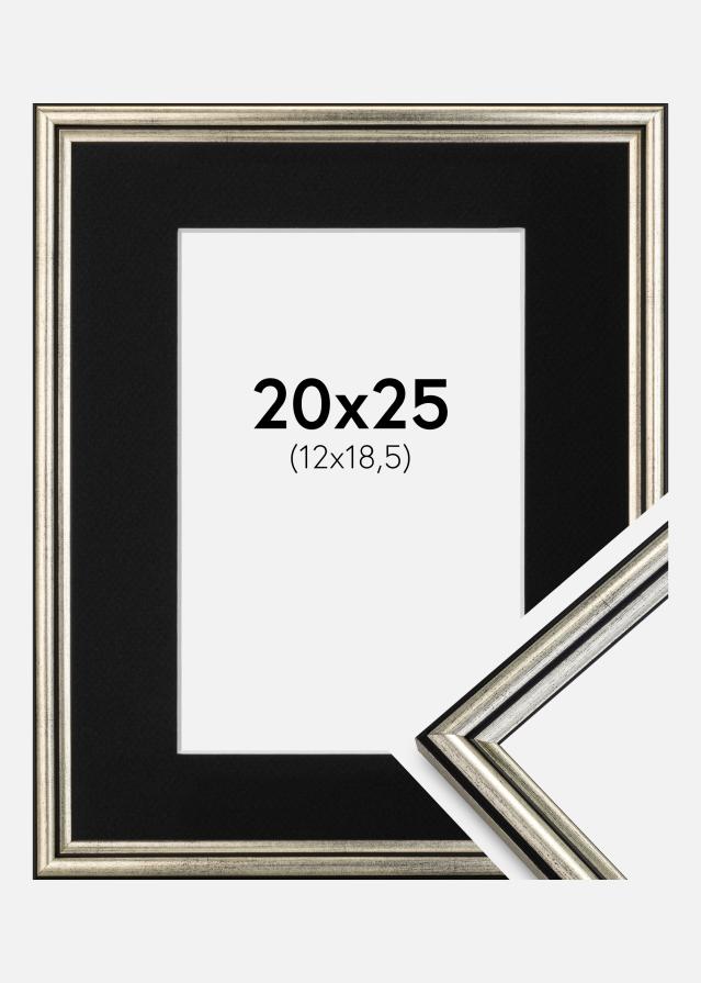 Cadre Horndal Argent 20x25 cm - Passe-partout Noir 13x19,5 cm