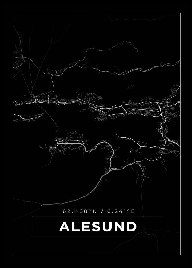 Map - Alesund - Black