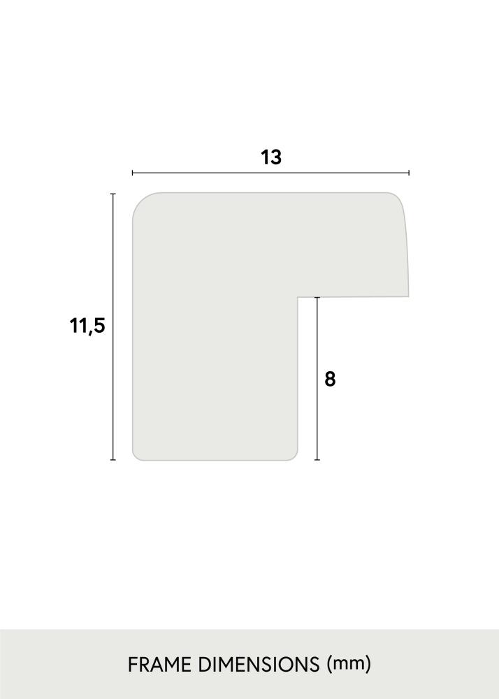 Cadre Edsbyn Or 50x60 cm - Passe-partout Blanc 15x20 inches