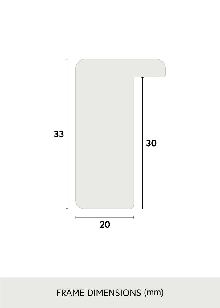 Cadre Falun Or 50x60 cm - Passe-partout Blanc 16x20 inches