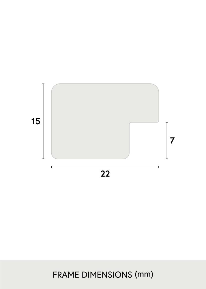 Cadre Uppsala Argent 30x30 cm - Passe-partout Blanc 8x8 inches