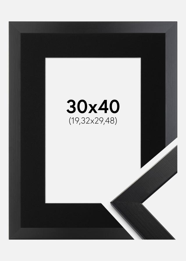 Cadre Trendline Noir 30x40 cm - Passe-partout Noir 8x12 pouces