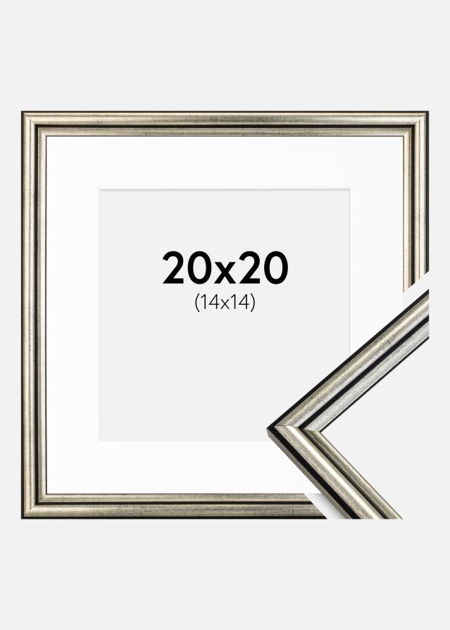 Cadre Horndal Argent 20x20 cm - Passe-partout Blanc 15x15 cm