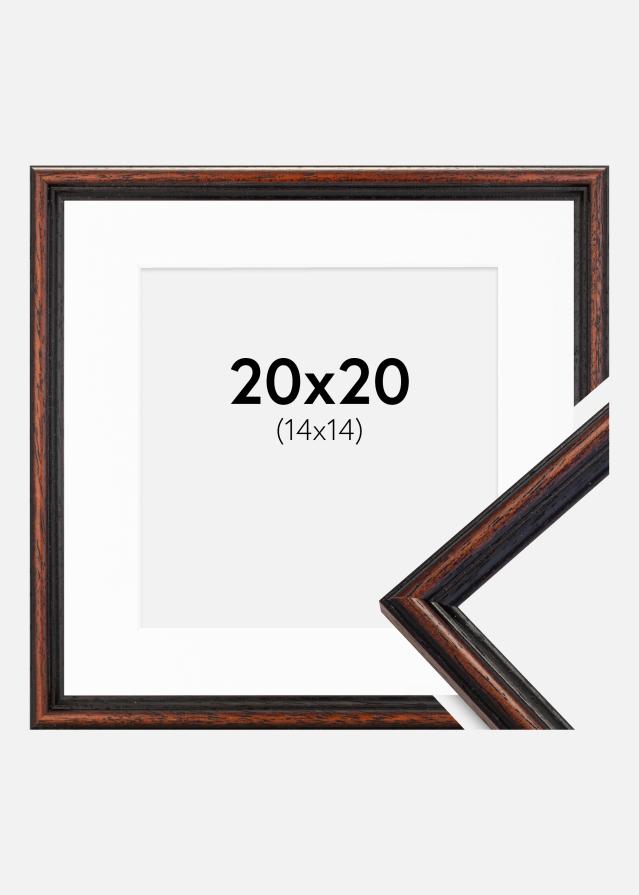 Cadre Horndal Noyer 20x20 cm - Passe-partout Blanc 15x15 cm