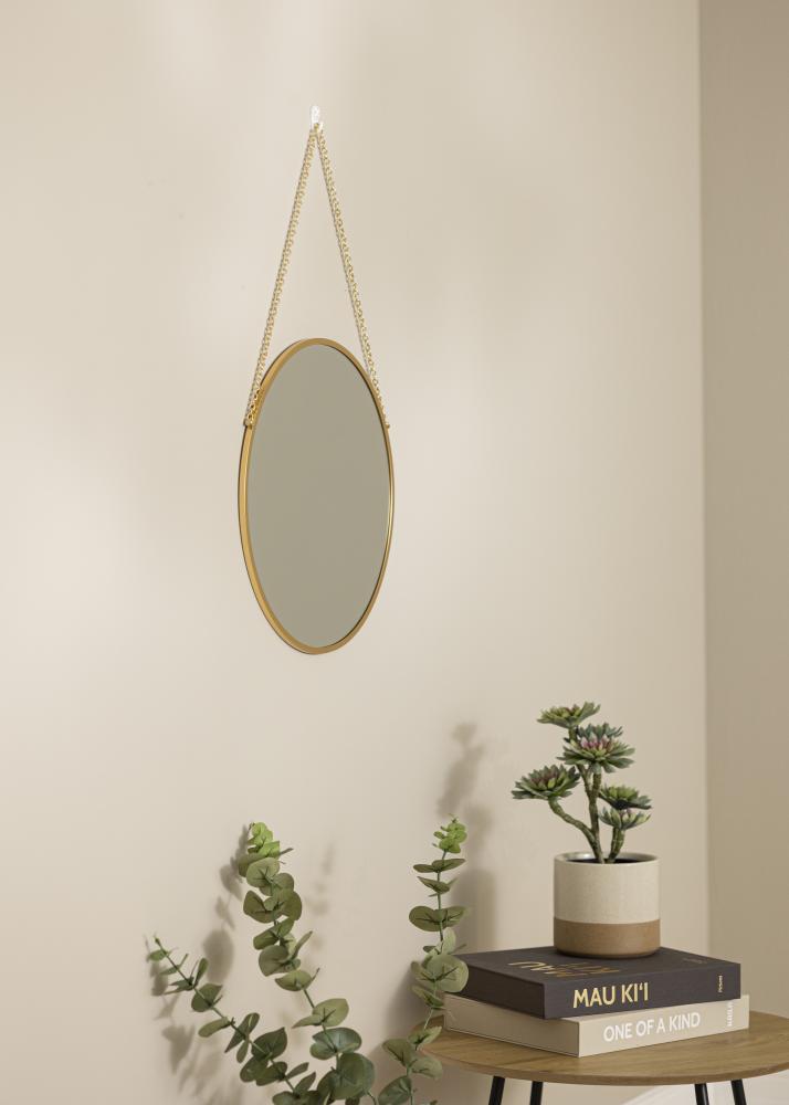 Miroir rond Modern Or 41 cm Ø