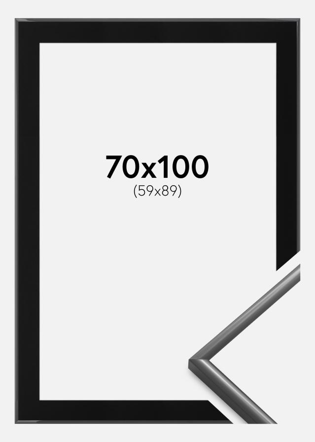 Cadre New Lifestyle Gris sombre 70x100 cm - Passe-partout Noir 60x90 cm