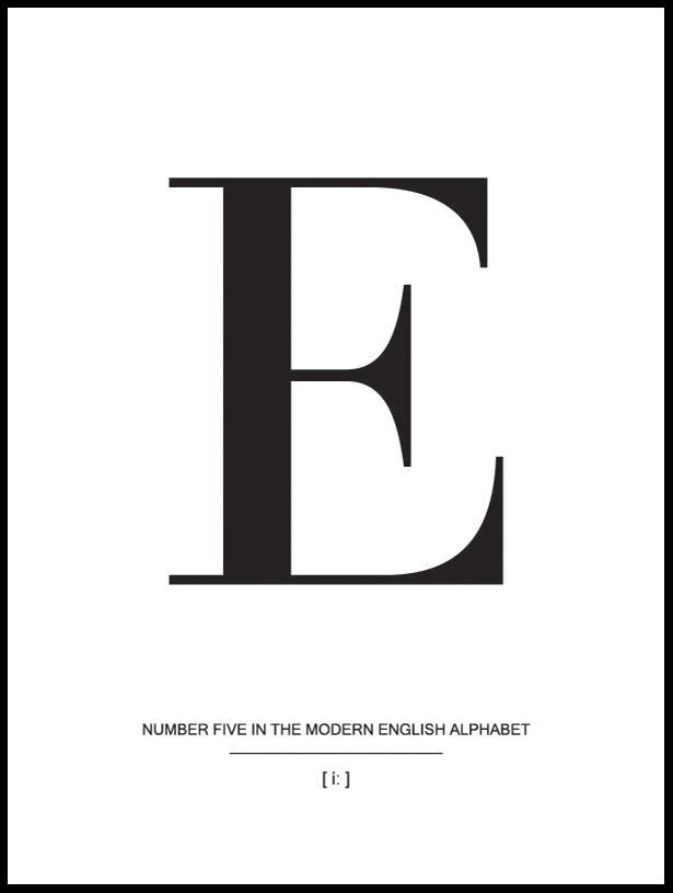 Letter E Poster