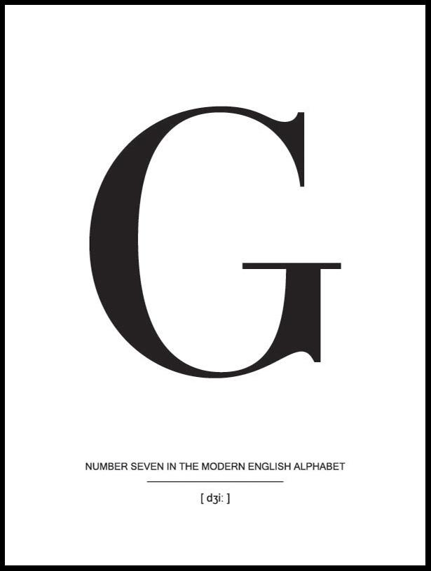 Letter G Poster