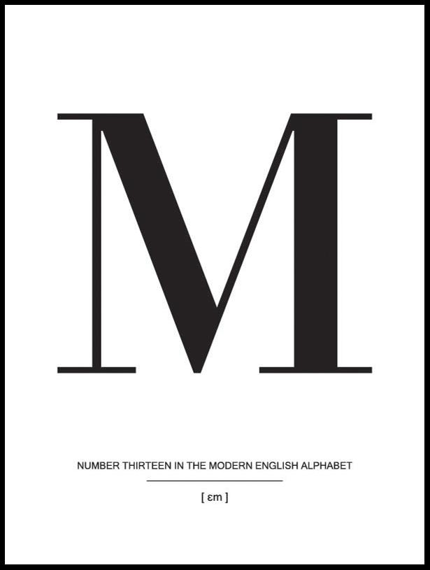 Letter M Poster