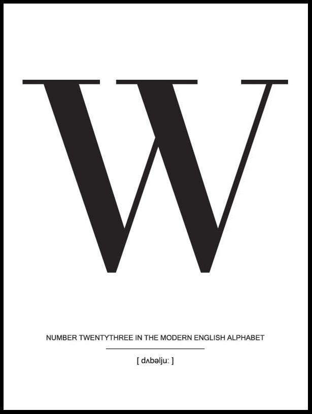 Letter W Poster