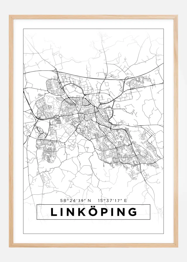 Map - Linköping - White