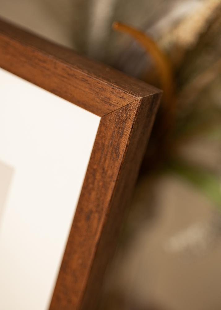 Cadre Hermes Teak 60x90 cm - Passe-partout Blanc 50x75 cm