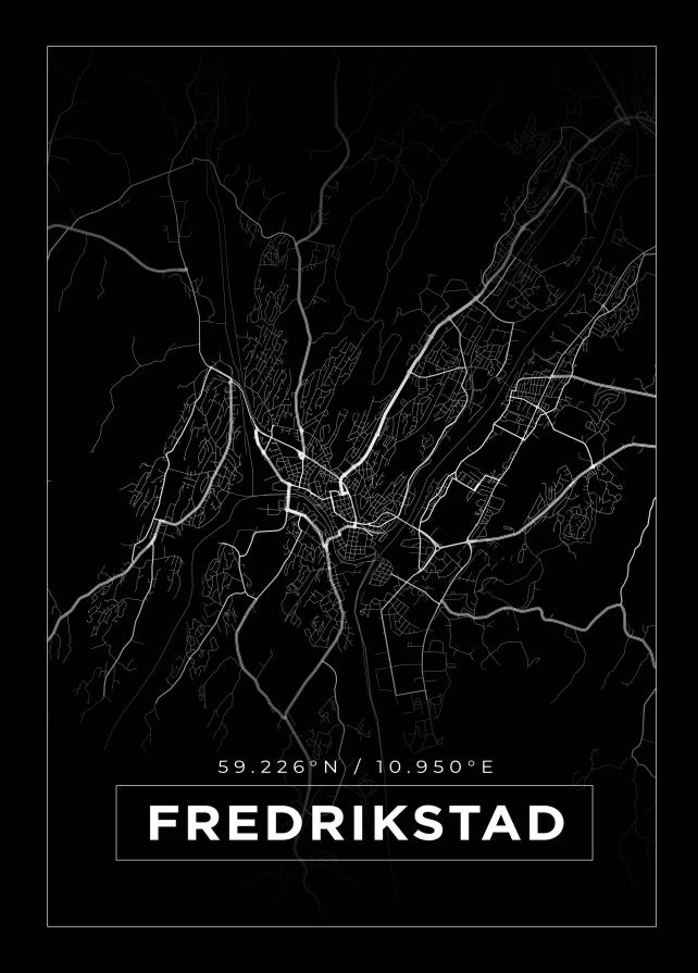 Map - Fredrikstad - Black